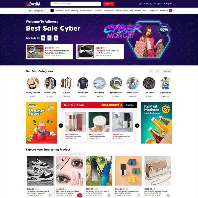 adforest multivendor cyber sale